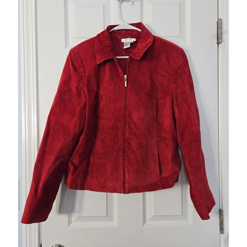 Co & Eddy‎ Womans  Suede Jacket Size 12 burnt red